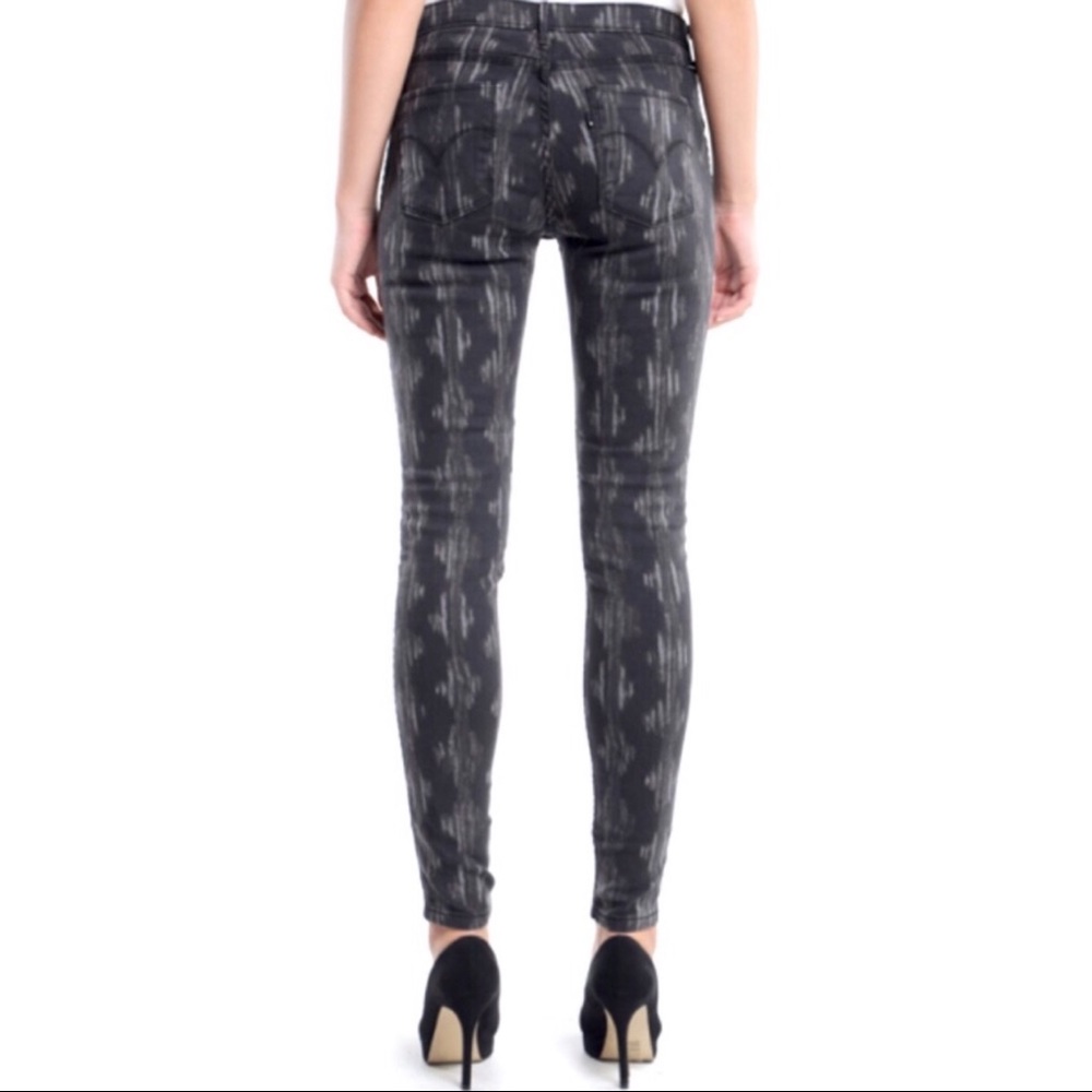 Levi’s Reversible Gray Patterned Skinny Jeans 25 - image 4